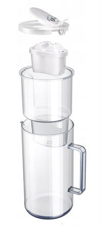 Скляний фільтр-кувшин Aquaphor Glass, білий + 4 фільтри Maxfor (1+3)