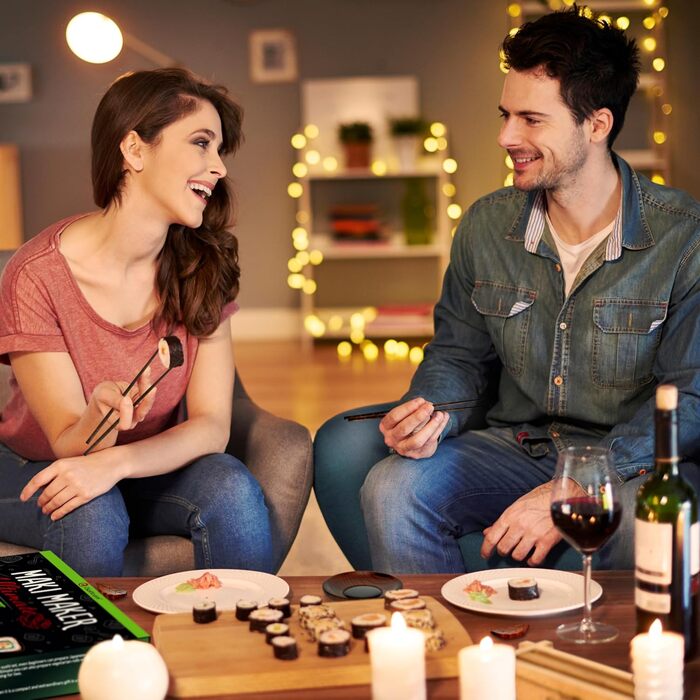 Набір для приготування суші iSottcom: робіть смачні суші та роли самостійно! З рецептами та додатком. З дерева бука та бамбука - ідеальний подарунок!