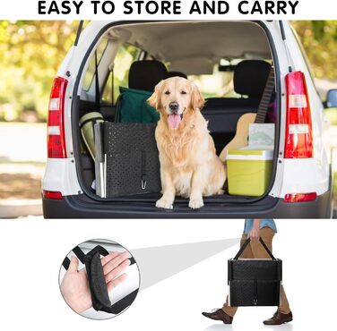 Східці для собак у машину DGSL, широкі, 4 сходинки, для позашляховиків, вантажівок, з антиковзким покриттям, для великих собак (зелений)