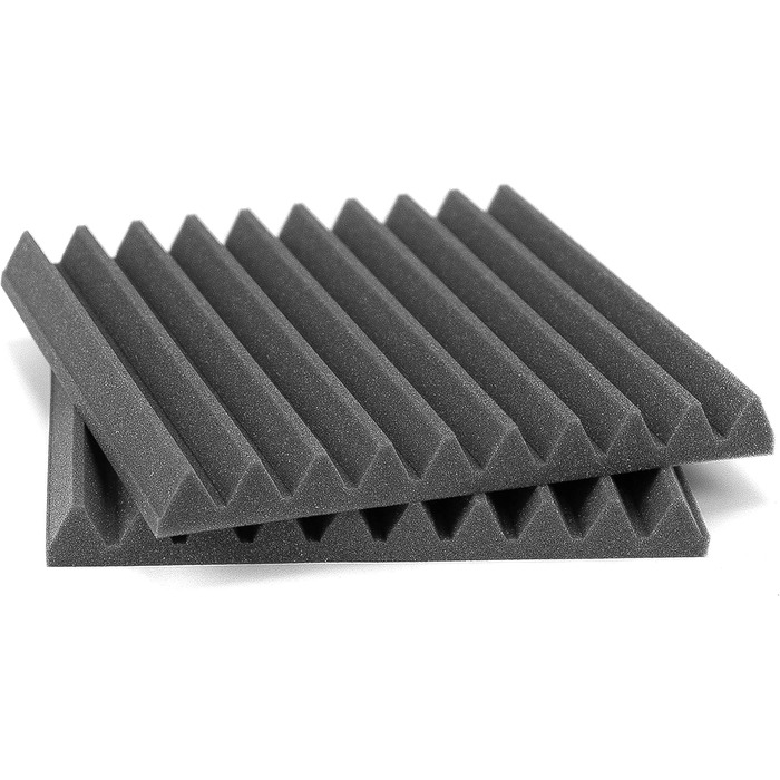 Акустична панель ACOUSPANEL зі звукопоглинаючого поролону 30x30x3 см, антрацитово-сіра