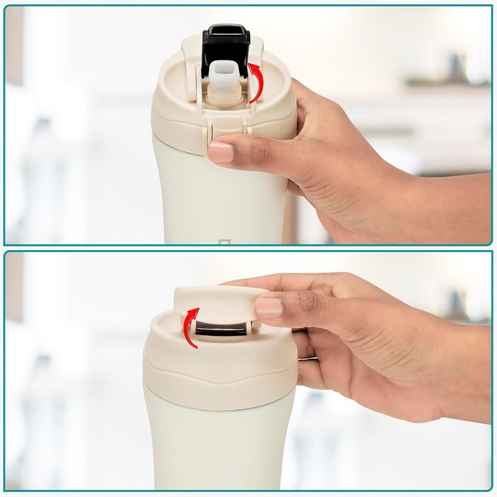 Термокружки Belle Vous 2 шт. з нержавіючої сталі 400 мл - з трубочками та кришками, для гарячих та холодних напоїв