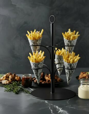 Стійка для коктейлів SpritzUpYourLife на 8 келихів - для Aperol, Sarti Rosa - вечірня декор, подарунок (чорний)