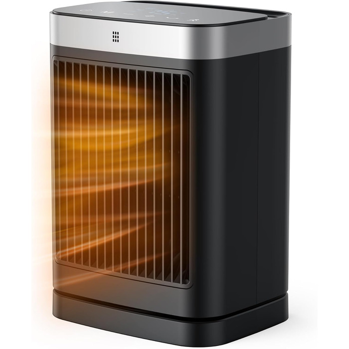 Електричний обігрівач PTC керамічний 2000W з термостатом, 75° обертання, 3 режими, таймер, захист від перегріву та перекидання