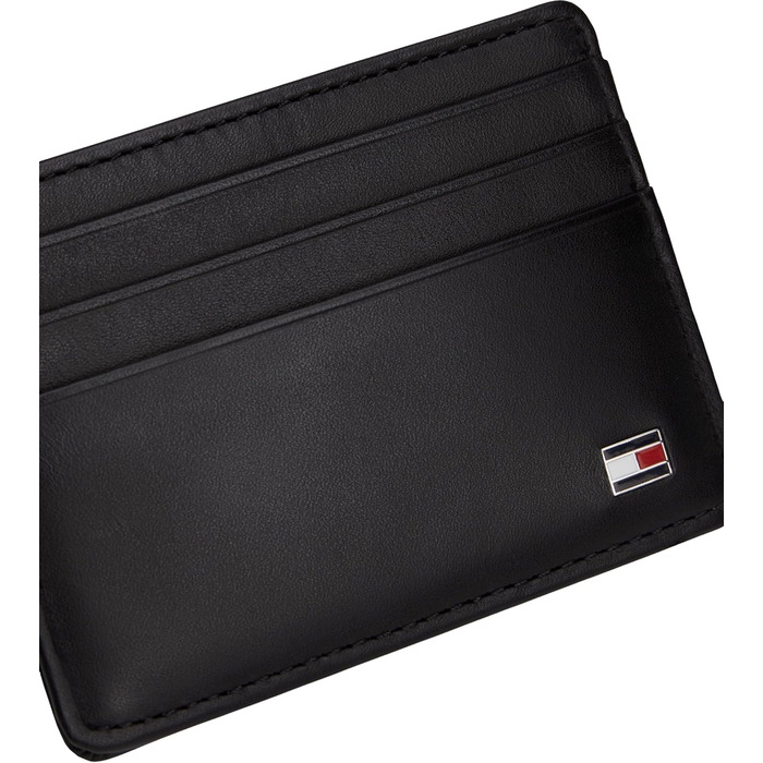 Чоловічий гаманець Tommy Hilfiger Eton з натуральної шкіри, чорний