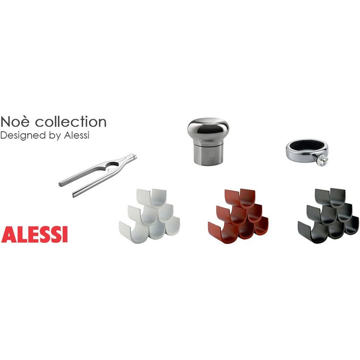 Alessi Noè | GIA13 B - Modular Bottle Rack, Design, Thermoplastic Resin, 15.5 x 10 x 11.5 cm (Red)