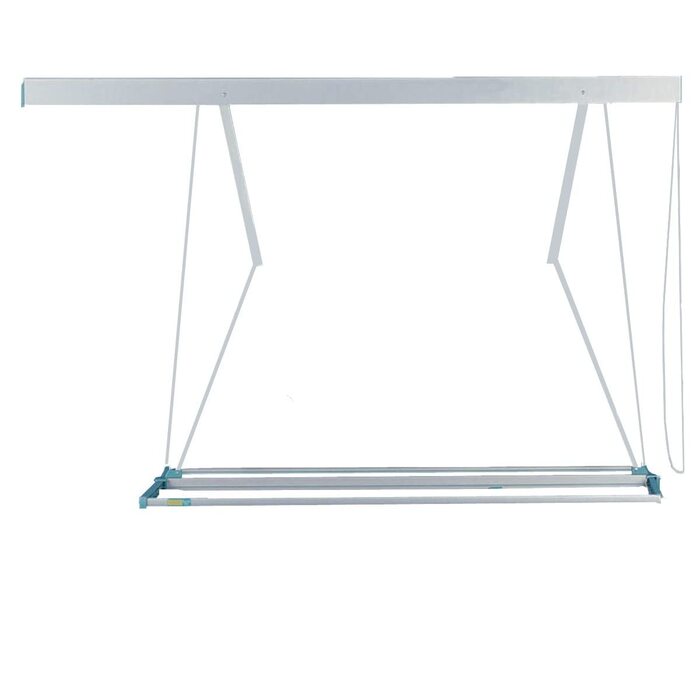 Сушарка для білизни на стелю JUWEL Samba 200 (13,7 м сушки, для великих речей/постільної білизни, регулювання висоти до 120 см)