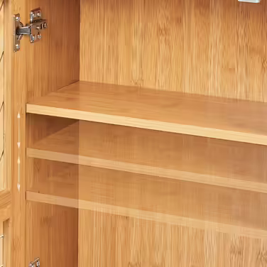 Relaxdays Bamboo Hanging Shelf