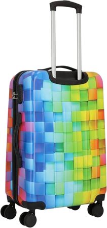 Валіза NOWI з жорстким корпусом, середнього розміру, 68L, 8 коліс, 360°, ABS, з кодовим замком та телескопічною ручкою – для подорожей, ручної поклажі, середній розмір, Trolley