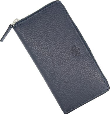 Baur Women's Wallet Genuine Leather Wallet | Wallet with RFID Protection | Large Portemonnaie with Many Card Slots | Wallet with All-Around Zipper | Portemonnaie | Women's Wallets (Red)
