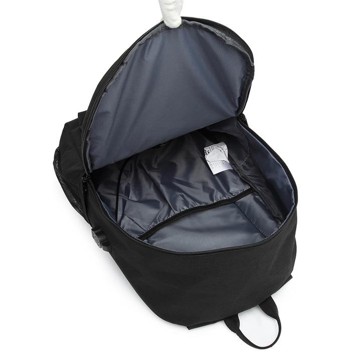 Шкільний рюкзак KONO для підлітків, чорний, світловідбиваючий, легкий, водонепроникний (30x17x48 см)