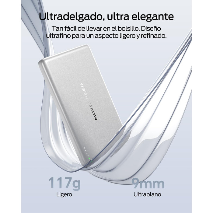 Power Bank Magsafe 5000mAh Slim (Білий перламутр) - Бездротовий магнітний акумулятор для iPhone та Samsung