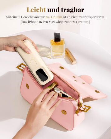 Пристрій для епіляції IPL Laser - Безболійний пристрій для видалення волосся IPL з 9 рівнями інтенсивності, 999,900 світлових імпульсів для дому, тіла, обличчя, зони бікіні та пахв (Бежевий)