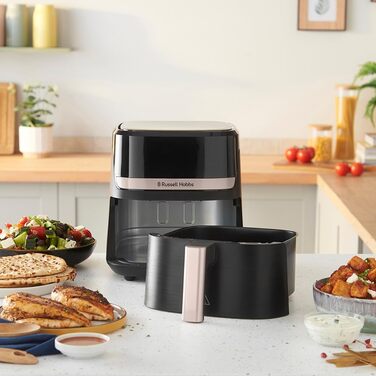 Фритюрниця Russell Hobbs SatisFry Rapid AirFryer 4.3л з 9 програмами, без олії, з сенсорним екраном, для приготування на грилі, випікання та смаження