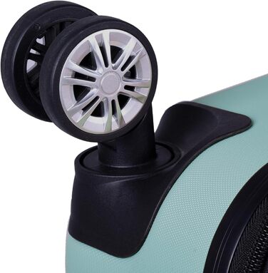 Набір валіз 3er - міцні валізи з ABS-корпусом, TSA-замок, розширюваний об'єм - M, L, XL, захист кутів, колеса на 360°, телескопічна ручка, підходить для ручної поклажі & штабелювання Green