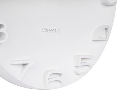 Karlsson KA5311WH Wall Clock On The Edge, white with hands, chrome, Ø 42 cm