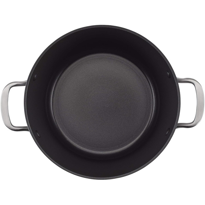KitchenAid 80128 Hard Anodized Induction Stock Pot with Lid, Nonstick Coating, Aluminum, Matte Black Stock Pot (8 Quart)