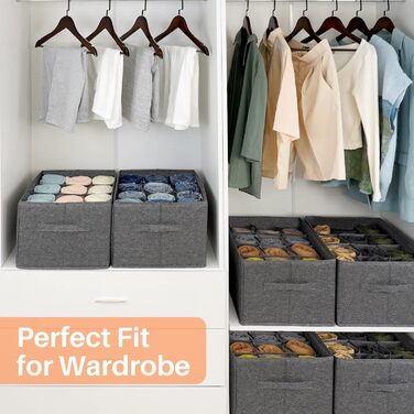 EASEVE Closet Organizer Drawer Storage Box for Clothes - 12 Cell Drawer Organization System Closet Clothes Storage Boxes for Jeans, Pants, Towel, Shirt, Sweater (1 Piece)