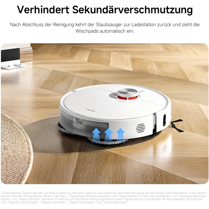 Робот-пилосос Xiaomi Vacuum S40 Pro з базою самоочищення, потужність всмоктування 10 000 Па