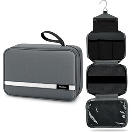 Сумка для туалетних аксесуарів Maliton: велика водонепроникна сумка-органайзер для подорожей, спорту та басейну | 4 відділення | Складана та компактна (Сірий)
