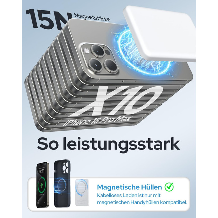 Power Bank MagSafe TRKOY Slim 5000mAh для iPhone: швидка бездротова зарядка, USB-C, портативний акумулятор