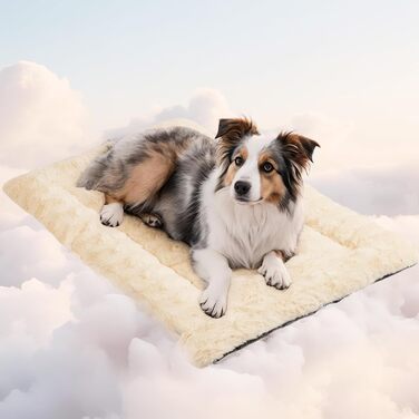 М'яка лежанка для собак Mora Pets: зручна та миюча, 74 x 46 см (XL 89 x 56 см, бежева)