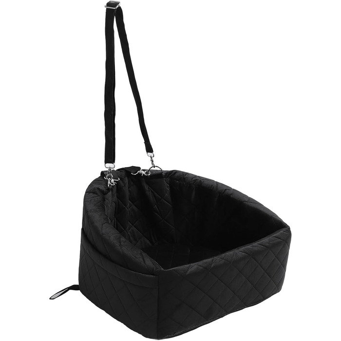 Автокрісло для собак, чорне: безпечне та стабільне автокрісло для маленьких собак, для заднього та переднього сидіння