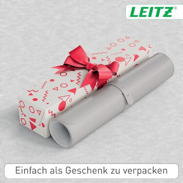 Килимок для миші Leitz Extra-Large, 100 x 40 см, сірий, антиковзаюча поверхня, для геймінгу та офісу