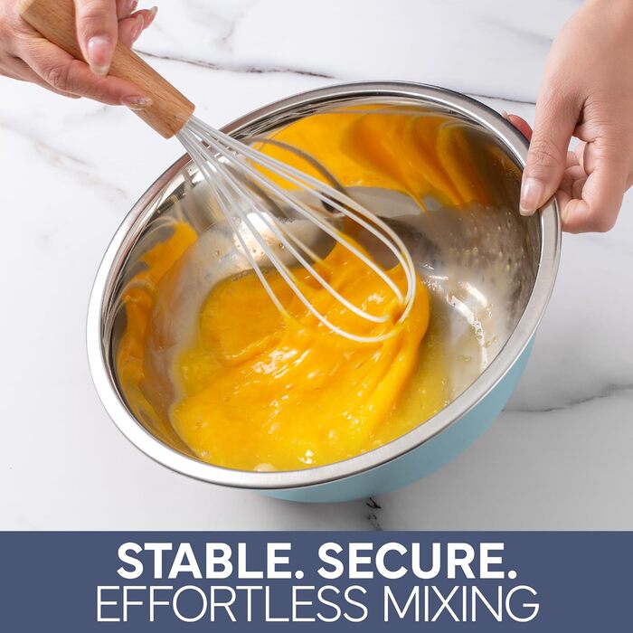 Набір мисок для змішування Cook With Color з нержавіючої сталі, 6 штук, блакитний