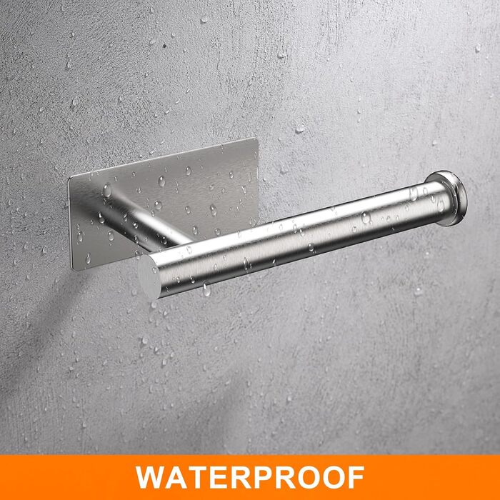 Тримач туалетного паперу Ibergrif без свердління, набір 5-в-1, 3 гачки для рушників, стійка для рушників, нержавіюча сталь, сріблястий, індустріальний стиль