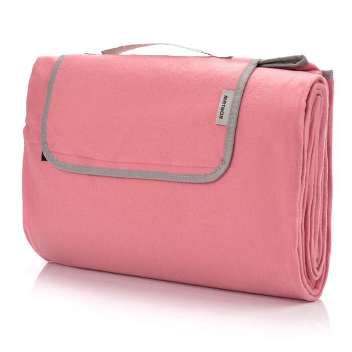 Плед для пікніка Meteor XXL водонепроникний, 200x200 см, Рожевий - термоізоляційний килимок для кемпінгу, пляжу, саду