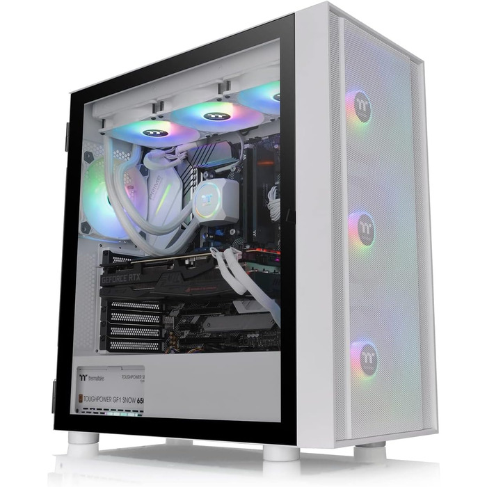 Корпус Thermaltake TG RGB ATX з темперованим склом | 120мм вентилятор | Чорний (H570 ARGB, Snow)
