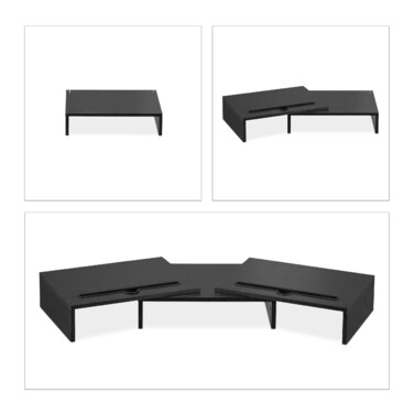 Relaxdays Monitor Stand for 2 Monitors