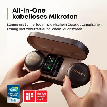 Мікрофон AnkerWork M650 Lavalier Бездротовий, Професійний, З шумозаглушенням, 200м, 15 годин, для Vlogs та Livestream, 3 кольори