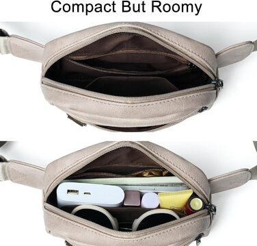 Сумка на пояс для жінок та чоловіків, 2 л, веганська шкіра, коричнева, 8 дюймів, модна, для подорожей, хайкінгу, бігу.