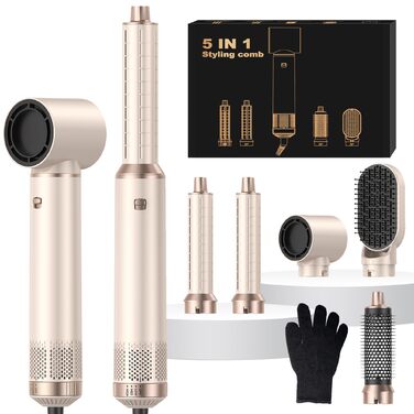 Набір для укладки волосся 7 в 1: фен, щітка-фен, автоматична завивка, випрямляч, 110000 RPM
