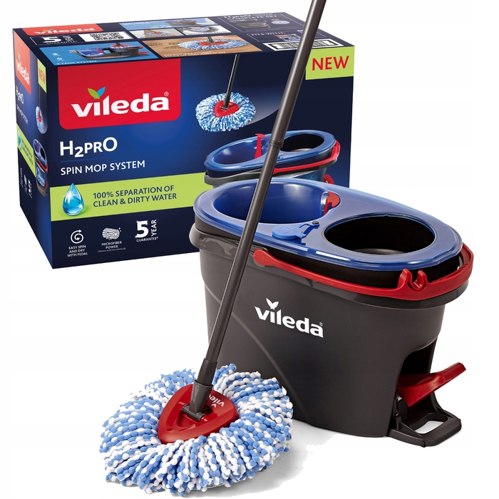 Обертова швабра Vileda H2prO: відро з системою чистої води