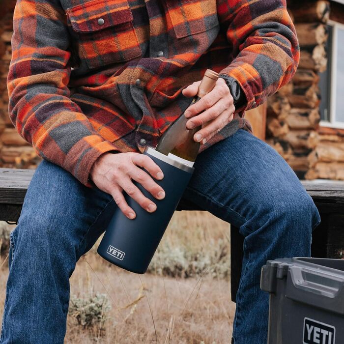 YETI Rambler Wine Chiller - Stainless Steel Insulated Wine Cooler (Papaya)