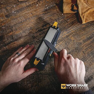 Професійний точильний камінь WORK SHARP для ножів з кутом 20°/25°, 3 зернистості (320, 600, кераміка), для кухонних та туристичних ножів