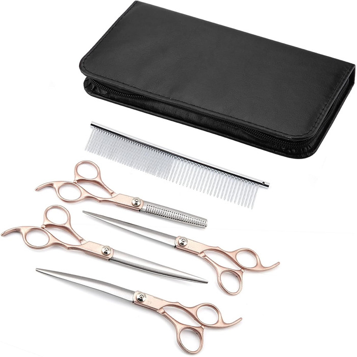 Ножиці для собак Geib - розріджуючі, ліва рука, набір 22 шт. Професійний набір для грумінгу