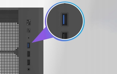 Корпус для комп'ютера DarkFlash DB460M Big Tower m-ATX, загартоване скло, чорний, USB 3.0