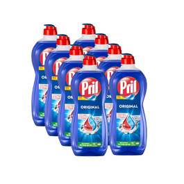 Засіб для миття посуду PRIL Original, висока розчинна сила жиру, для чистого посуду в холодній воді, 675 мл (набір 8 шт)