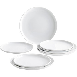 KAHLA 1UG162A9001UC BBQ Grill Plate Set 8-piece | White plate set for 4 people made of porcelain