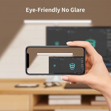 LED лампа настільна EppieBasic з регулюванням яскравості, 12W, для офісу та дому, захист очей, 6 кольорів, автоматичне регулювання білого світла