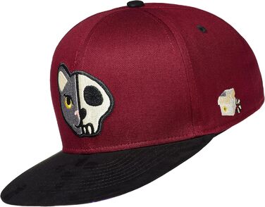 Кепка бейсболка Snapback Cadency® унісекс, бордова, регульований розмір