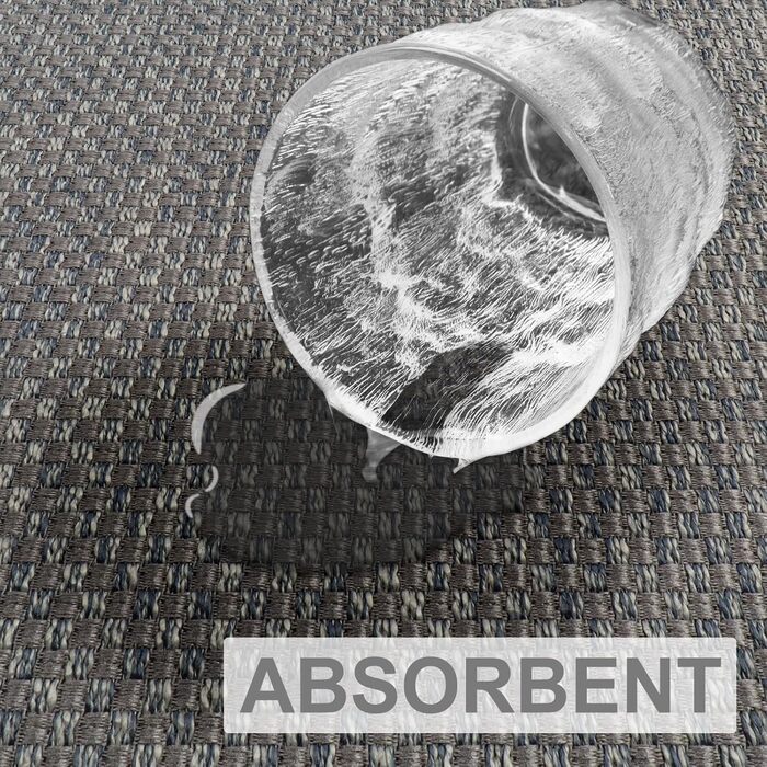 Килимок для дому LEKEEPGO 43 x 75 см, сірий, антиковзаючий, миючий, для входу, поглинаючий бруд