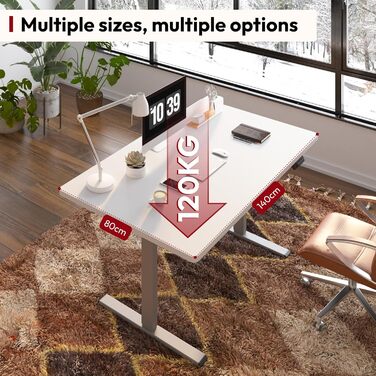 Електричний стіл SANODESK 120x60 см, 2 мотори, ергономічний, чорний, регульована висота, товщина стільниці 25 мм, для офісу та дому