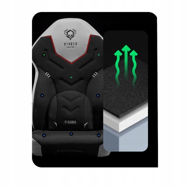 Ігрове крісло Diablo Chairs X-Gamer 2.0, тканина, чорне