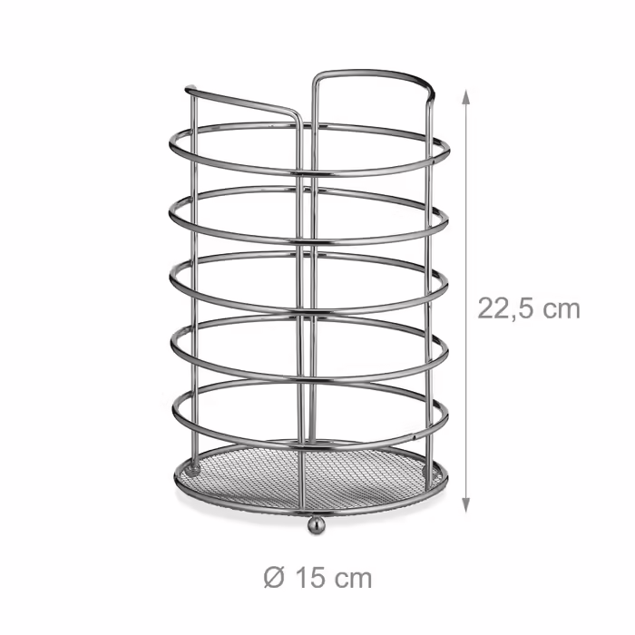 Relaxdays XL Kitchen Utensil Holder, Metal