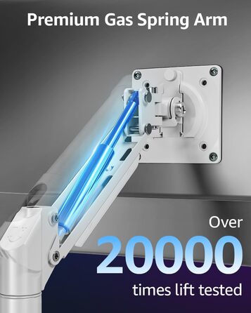 Кріплення для монітора ELIVED EV6012W: підставка для 2 моніторів (13-32 дюйми, 2-9 кг, VESA 75/100mm, регульована, білий)