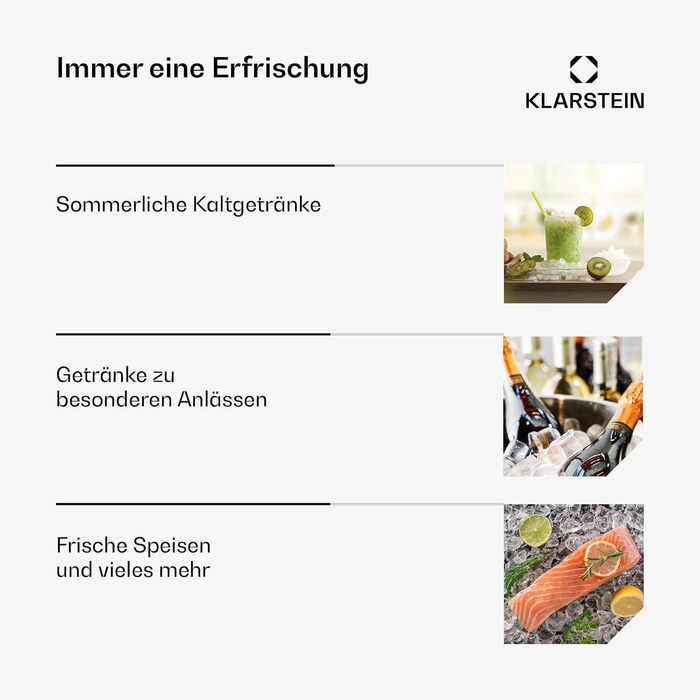 Машина для приготування льоду Klarstein Eiswürfelmaschine - 12 кг/24 год, 8 хв цикл, резервуар 1,5 л, LED-дисплеї, портативна Chill Out, прозорий кришка, лопатка в комплекті, для вечірок, кремовий колір